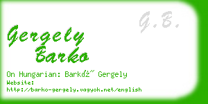 gergely barko business card